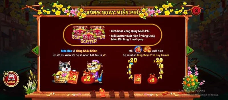 vòng quay miễn phí sắc xuân chợ tết